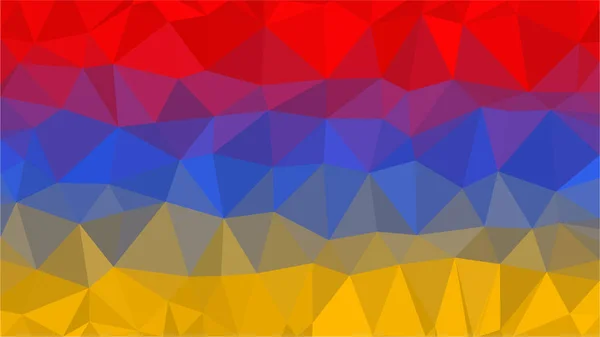 Armenia Flagge Low Poly Dreieckig Abstrakt Hintergrund — Stockvektor