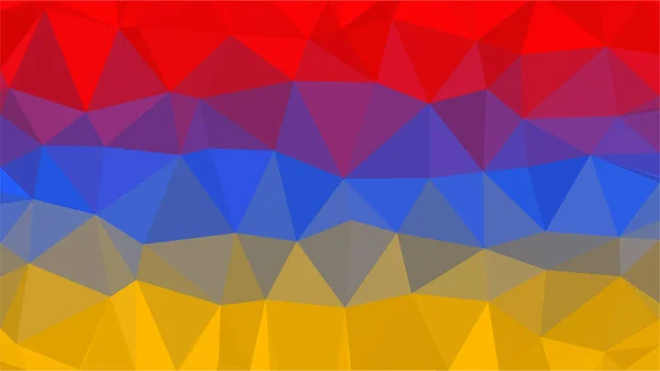 Arménia Bandeira Baixo Poli Triangular Abstrato Fundo — Vetor de Stock