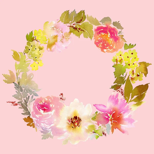 Üdvözlőlap virágokkal — Stock Fotó