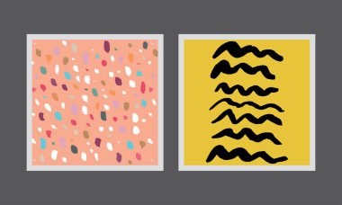 Yaratıcı kartpostallar hazırla. Vektör illüstrasyonu.