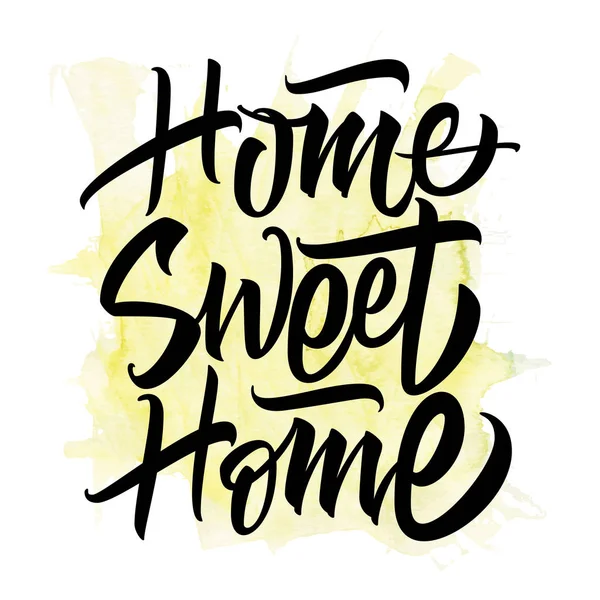 Sweet Home. Vektör çizim. Hat yazı.