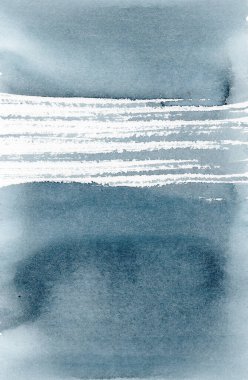 Suluboya efektli mavi grungy desen