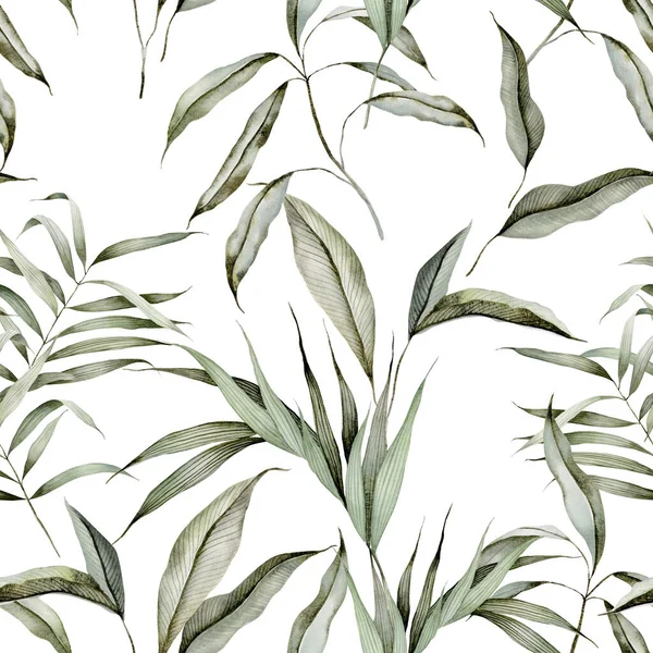 Seamless Watercolor Pattern Branches — Stock Photo, Image