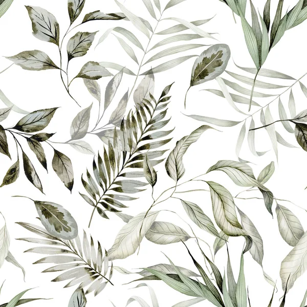 Seamless Watercolor Pattern Branches — Stock Photo, Image