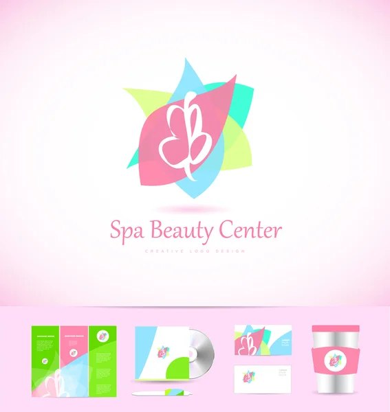 Спа центр краси абстрактний знак логотип іконка дизайн — стоковий вектор