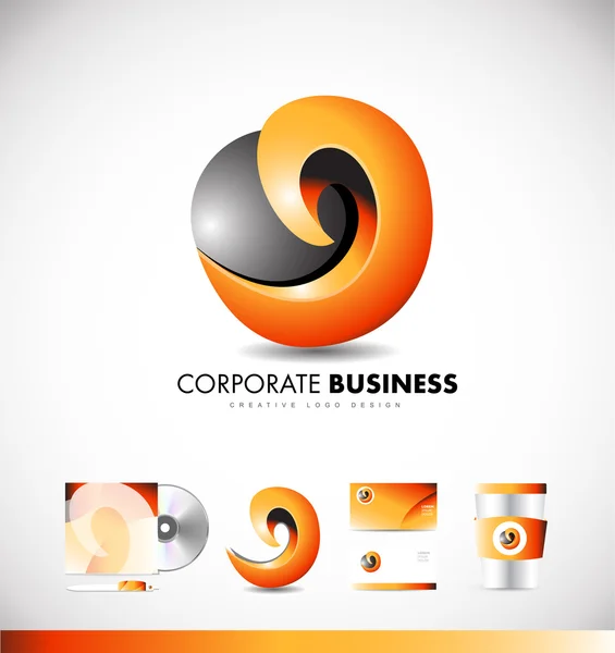 Design de ícone de logotipo abstrato corporativo — Vetor de Stock