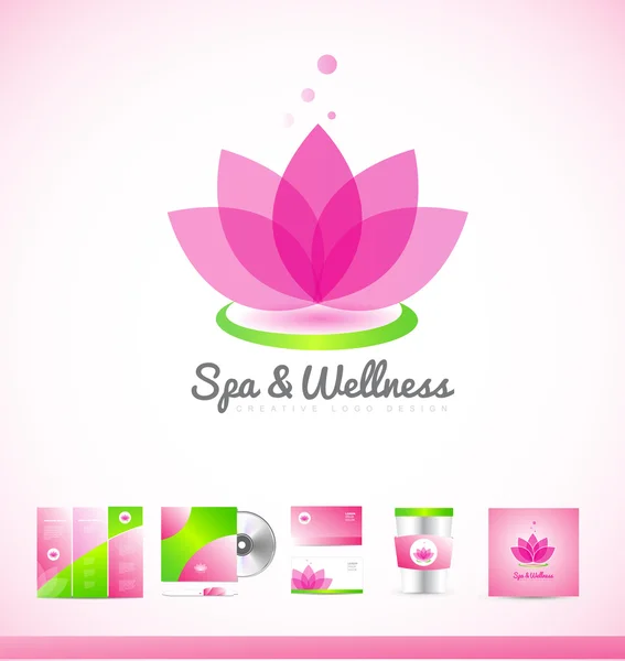 Spa wellness loto logo icona — Vettoriale Stock