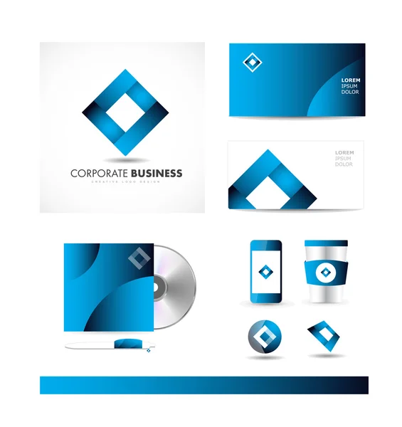 Rhombus iş kurumsal logo simge tasarım — Stok Vektör