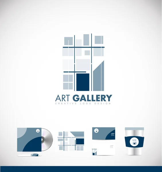 艺术画廊抽象标志图标设计 — 图库矢量图片