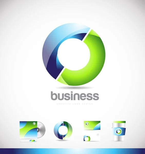 Дизайн логотипа корпоративного делового круга — стоковый вектор