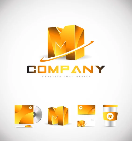 Abeceda písmeno M logo ikony designu — Stockový vektor