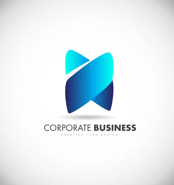 Negocios corporativos forma abstracta logo icono diseño — Archivo Imágenes Vectoriales