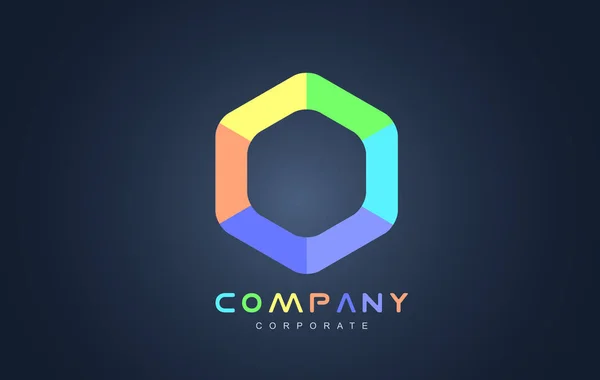 企業のビジネスの六角形のロゴ アイコン デザイン — ストックベクタ