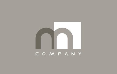 Alfabe küçük harf m logosu simgesi tasarım