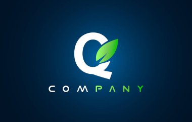 Alfabe harf Q logo simge tasarım