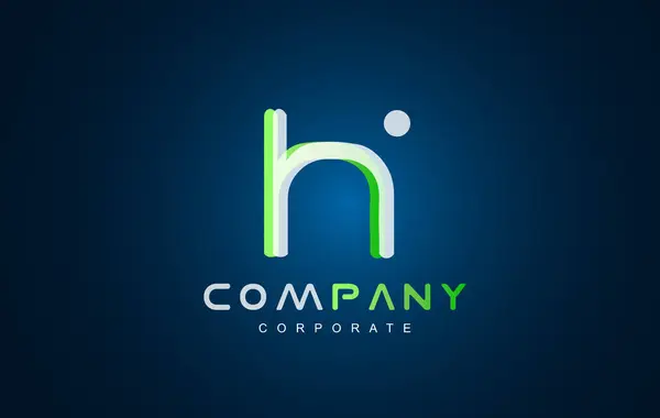 Alfabeto letra pequeno h logotipo ícone design —  Vetores de Stock