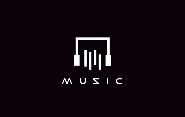 Diseño de icono de logotipo de música simple — Vector de stock