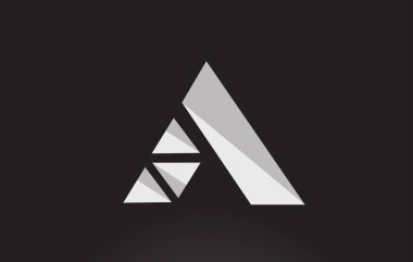 Alfabe harf geometrik logo simge tasarım