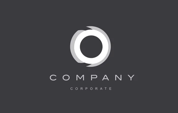 Diseño del icono del logotipo blanco gris corporativo Circle — Vector de stock