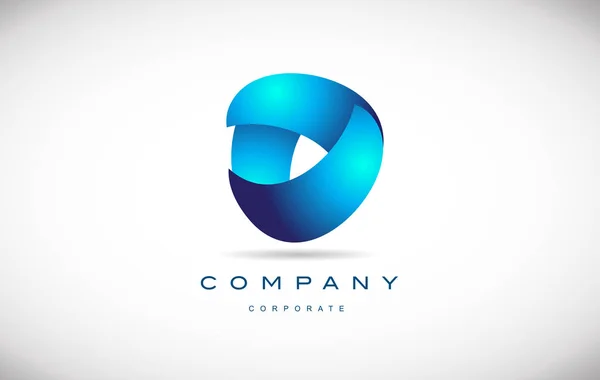 Корпоративний бізнес синій абстрактний знак дизайну логотипу — стоковий вектор
