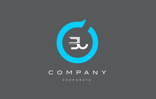 Bu brief combinatie alfabet logo vector ontwerp — Stockvector