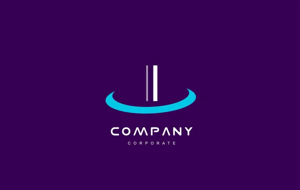 I логотип компанії шаблон дизайну алфавіту з блакитною літерою — стоковий вектор