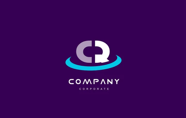 Q bedrijf logo cyaan magenta brief alfabet ontwerpsjabloon — Stockvector