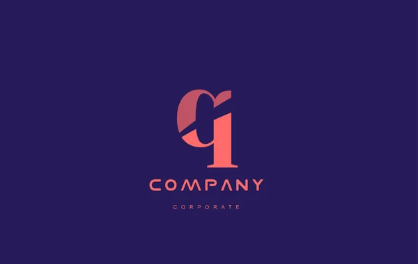 Q şirket küçük harf logo simge tasarım — Stok Vektör