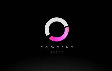 o pembe siyah beyaz yaratıcı modern mektup logo simge tasarım vecto