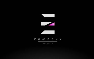 e pembe siyah beyaz yaratıcı modern mektup logo simge tasarım vecto