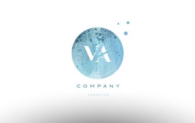 VA v bir suluboya grunge vintage Alfabe harf logo