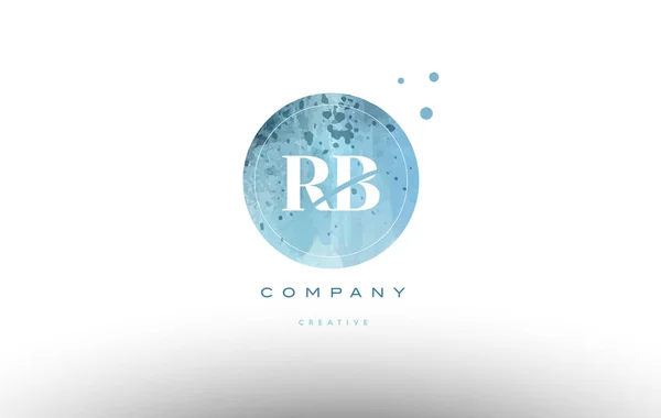 Rb r b 水彩グランジ ビンテージ アルファベット文字ロゴ — ストックベクタ