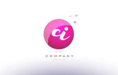 CI c pembe 3d el Alfabe harf logo yazılı Küre