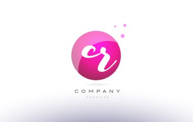 cr c r küre pembe 3d el Alfabe harf logo yazılı