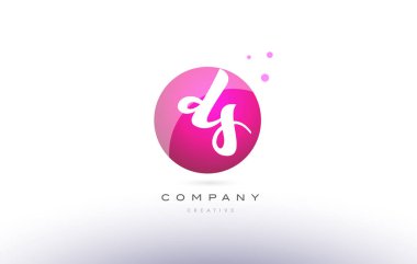 DS d s küre pembe 3d el Alfabe harf logo yazılı