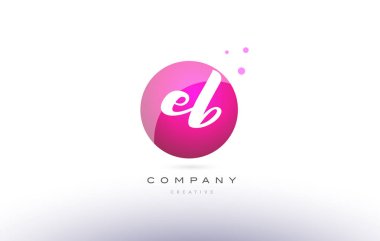 eb e b küre pembe 3d el Alfabe harf logo yazılı