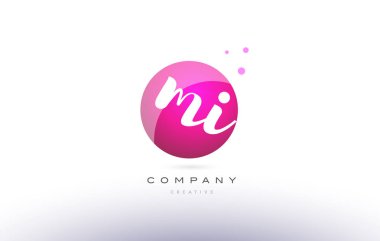 mi m pembe 3d el Alfabe harf logo yazılı Küre