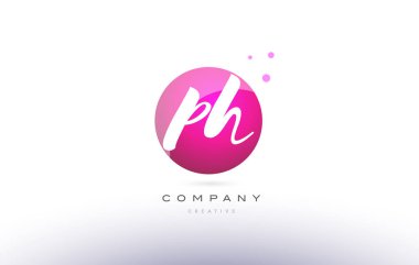 pH p h küre pembe 3d el Alfabe harf logo yazılı