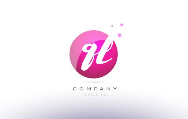 ql q l küre pembe 3d el Alfabe harf logo yazılı