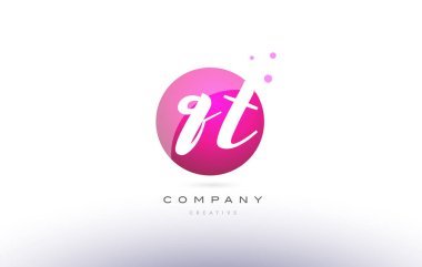 qt q t küre pembe 3d el Alfabe harf logo yazılı