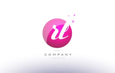 rl r l küre pembe 3d el Alfabe harf logo yazılı