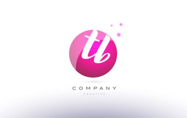tb t b küre pembe 3d el Alfabe harf logo yazılı