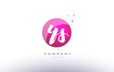 ys y s küre pembe 3d el Alfabe harf logo yazılı