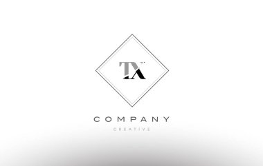 TX t retro vintage siyah beyaz Alfabe harf logo x