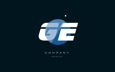 Ge g e mavi beyaz daire büyük yazı tipi alfabe şirket mektup logosu