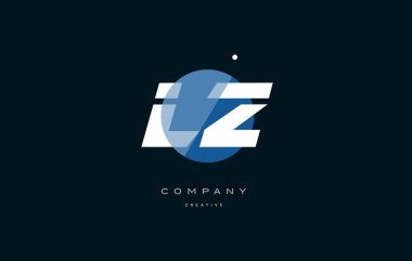 LZ l z mavi beyaz daire büyük yazı tipi alfabe şirket mektup logosu