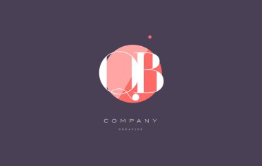 QB q b retro vintage rhombus basit siyah beyaz Alfabe harf