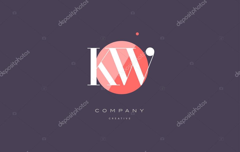 Kw k w  retro vintage simple rhombus three 3 letter combination black white alphabet company logo line design vector icon template