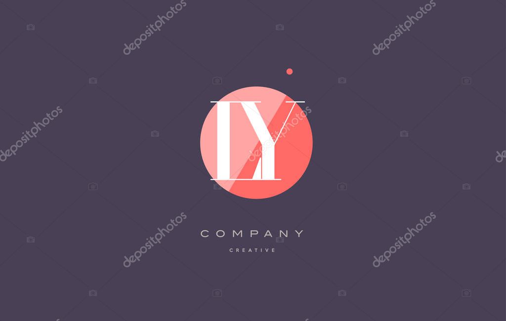 Ly l y  retro vintage simple rhombus three 3 letter combination black white alphabet company logo line design vector icon template