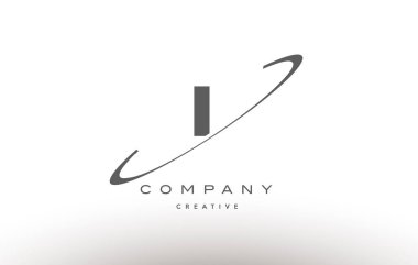 gri Alfabe harf logo swoosh